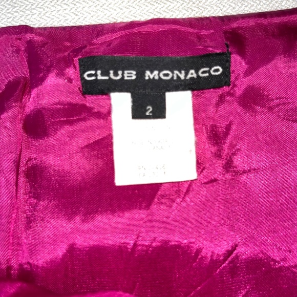 Club Monaco (2) wool colour-block knee-length skirt: pink, orange & black. - Picture 13 of 13